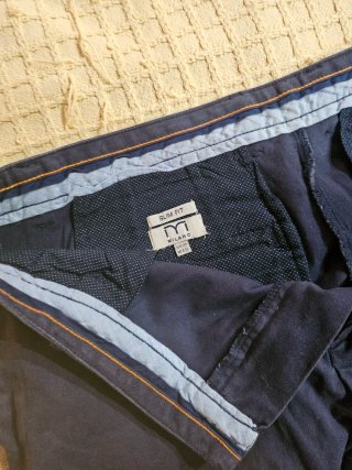 Pantalones Chinos Azules Talla 42
