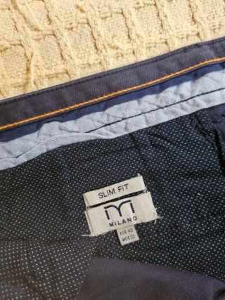 Pantalones Chinos Azules Talla 42