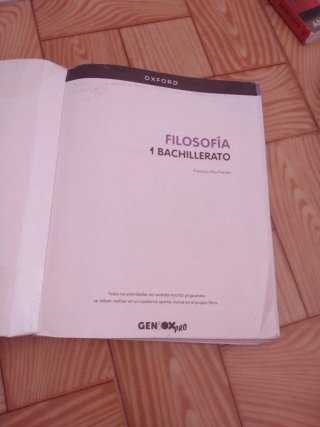 Libro de Filosofía 1º Bachillerato Oxford