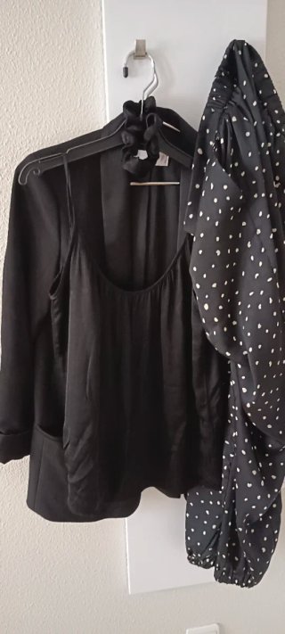 Conjunto 3 piezas negro y blanco