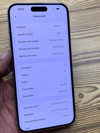 iPhone 15 Plus 128Gb 90% Bat. IGUAL A NUEVO