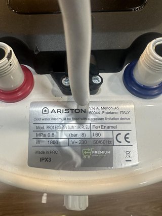Ariston Pro1 Eco Slim - Termo Eléctrico 65 Litros