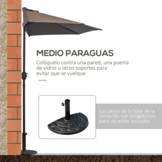 Sombrilla de exterior marrón