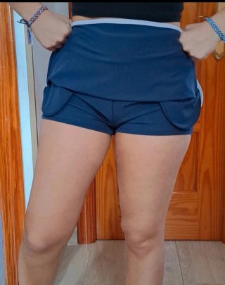 Falda pantalón tenis azul T.36