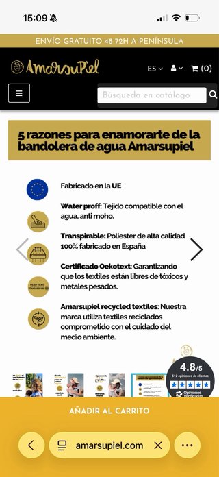 Portabebés bandolera transpirable apto para agua