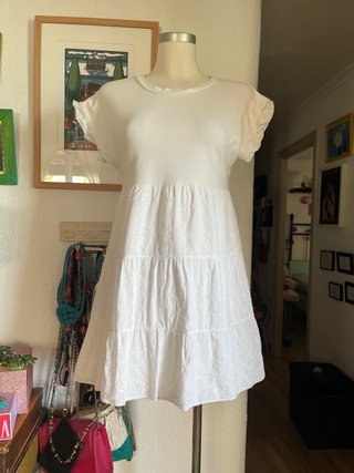 Vestido blanco de algodón