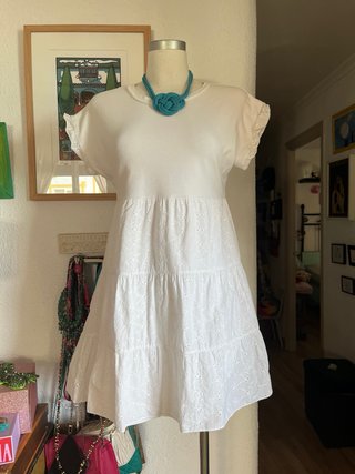 Vestido blanco de algodón