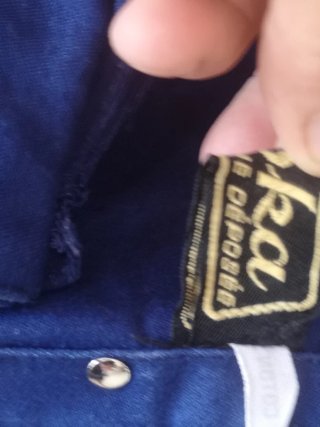 Pantalón 100% Algodón Lavado Azul Eléctrico
