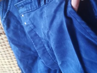 Pantalón 100% Algodón Lavado Azul Eléctrico