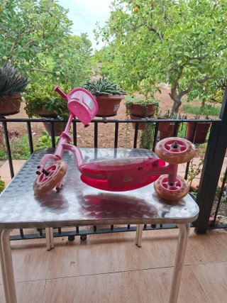 Patinete infantil 3 ruedas rosa Juguettos