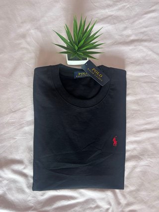 Camiseta Polo Ralph Lauren Negra Logo Rojo