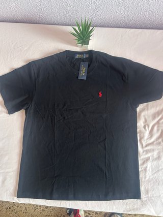 Camiseta Polo Ralph Lauren Negra Logo Rojo