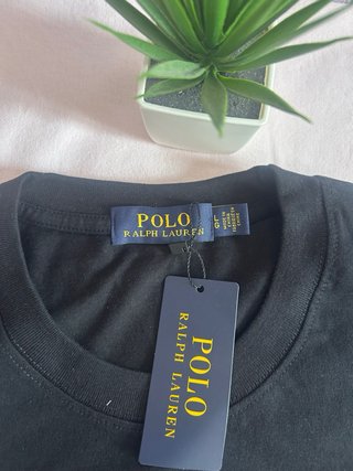 Camiseta Polo Ralph Lauren Negra Logo Rojo