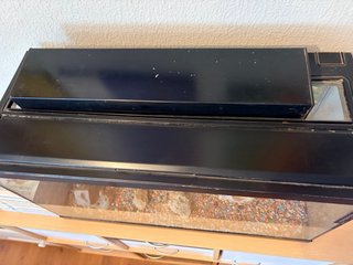 Acuario Pecera Negro con Decoración