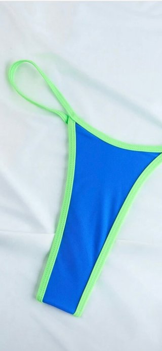 Bikini azul y verde
