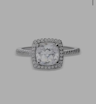Anillo Plata Italiana 925 con Piedra Rosa