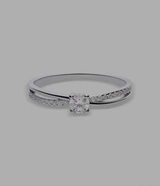 Anillo Plata Italiana 925 con Piedra Rosa