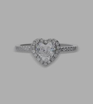 Anillo Plata Italiana 925 con Piedra Rosa