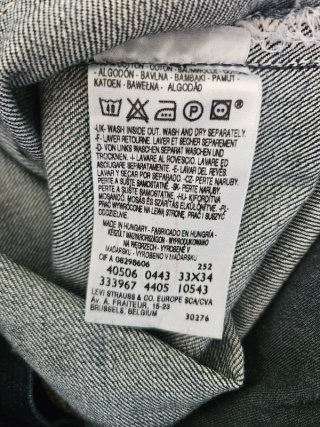 Levi's 506 Standard W33 L34 Vintage
