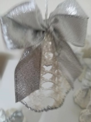 12 Segnaposto Campanelle Natale Argento