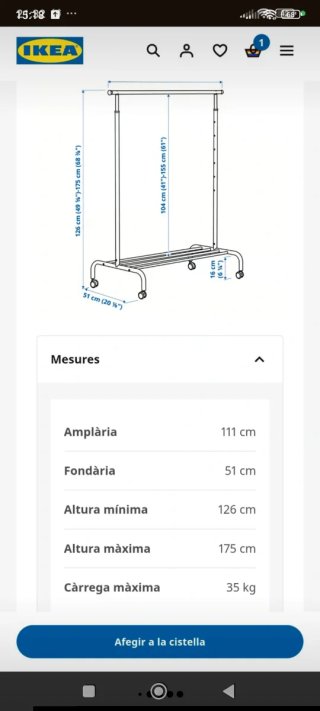 Perchero Rigga Negro Metálico