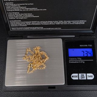 Cadena de oro de 18k. 7.34 gr. 52cm.