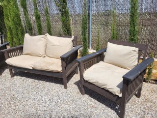 Conjunto Muebles Jardín Madera