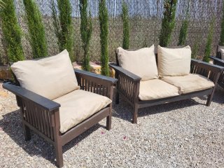 Conjunto Muebles Jardín Madera