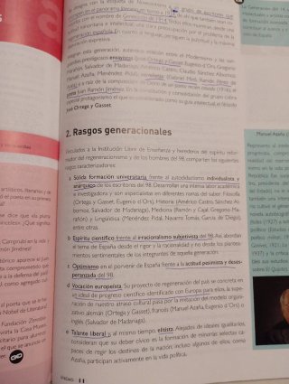 Lengua castellana y literatura 2, Le Bachillerato