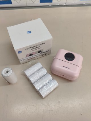 Mini impresora térmica portátil NK con 5 rollos de papel