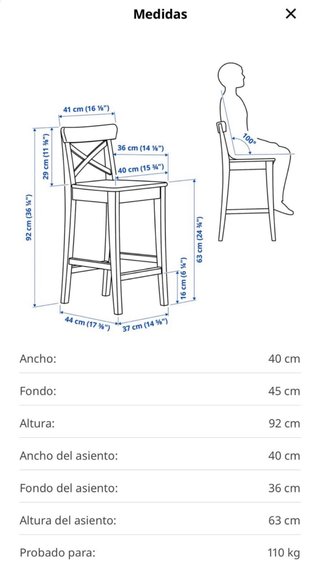 4 Taburetes Altos Madera Blancos