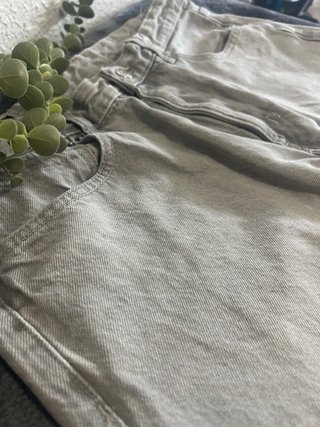 Jeans Straight Fit Gris Claro Vaquero Corte Recto