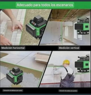Nivel Láser 4D 16 Líneas Trípode Maletín