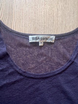 BIBA + Pariscop - Camiseta de Punto Fino