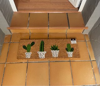 Felpudo de coco con cactus 75x25cm