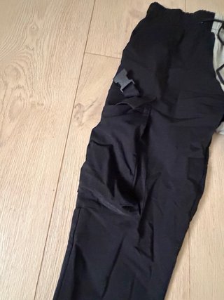 Pantalones elásticos hombre negro/verde oliva