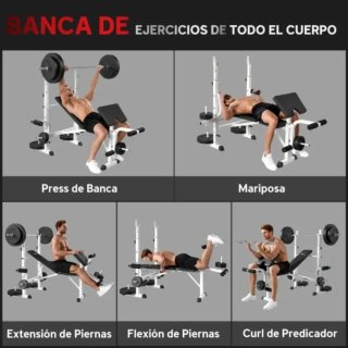 Banco de pesas multifuncional