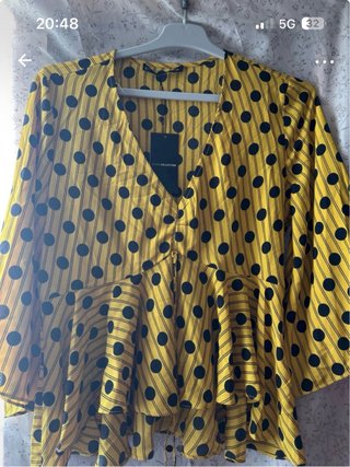 Sfera Vestido amarillo lunares y rayas
