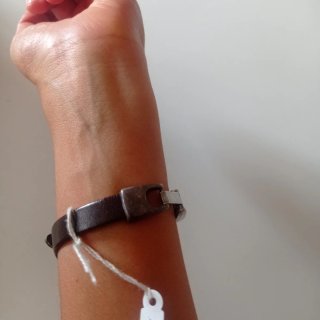 Pulsera Cuero Artesanal Chica