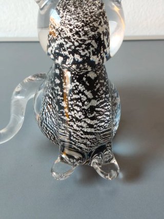 Gato Cristal Soplado Estilo Murano
