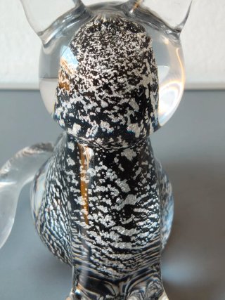 Gato Cristal Soplado Estilo Murano