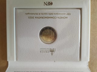 2€ Vaticano 2025 Michelangelo Coincard