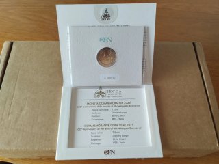 2€ Vaticano 2025 Michelangelo Coincard