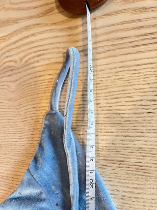 Bershka Blue Velvet Glitter Crop Top New without