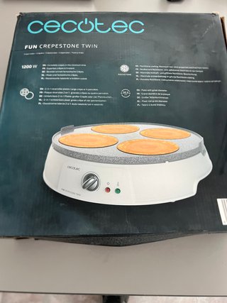 Cecotec Crepera Fun Crepestone Twin 1200W