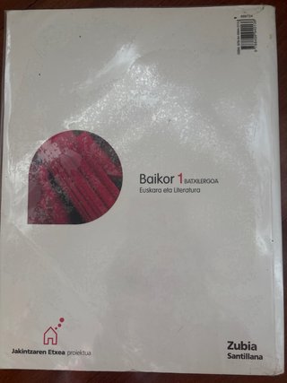 BAIKOR EUSKARA ETA LITERATURA 1 BATXILERGOA JAK...