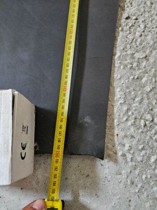 Pelle nera 150x30 cm