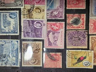 Colección sellos colonias británicas centenarios.
