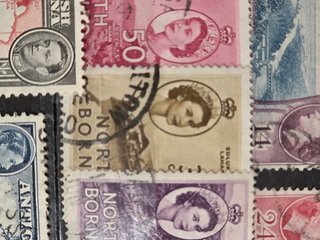 Colección sellos colonias británicas centenarios.