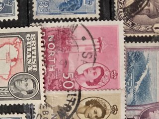 Colección sellos colonias británicas centenarios.